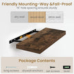 Fun Memories 48 Inch Floating Shelves, 9.3 Inch Deep Wall Shelves for Bathroom, Living Room, Bedroom, Kitchen, Deep Long Shelf Wall Mounted 2 Pack Shelf for Books, Decor, Rustic Brown