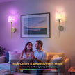 DORESshop Battery Operated Wall Sconce Set of 2, Wireless Wall Light, 15 Color Rechargeable Wall Sconces, Sconce Wall Decor Set of 2 for Bedroom, Living Room, Nickel and Crystal, 24.6in