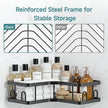 Veken Corner Shower Caddy 4-Pack, Advanced Rustproof Design, No Drilling Adhesive Shelves, Rack with Soap Holder, Large Capacity Bathroom Organizers and Storage, Wall-Mounted Kitchen&Home Decor,Black