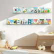 HBlife 48 Inches Invisible Wall Floating Bookshelf for Kids and Nursery, Clear Acrylic Shelves for Figures, 16 Inch Stud Spacing Long Large Picture Ledge Shelf for Photo Frames, 4 Pack (5MM Thick)