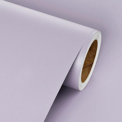 Livelynine Light Purple Peel and Stick Wallpaper Removable Mauve Purple Wall Paper Roll Self Adhesive Solid Color Contact Paper Shelf Liner 15.8x78.8 Kitchen Vinyl Wrap Dusty Bright Lilac Lavender