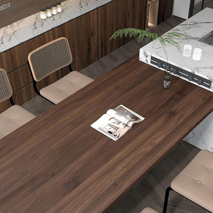 BOMENG Walnut Wood Contact Paper for Cabinets 31.5"x354" Brown Walnut Wood Grain Wallpaper Peel and Stick Countertops Wood Wall Paper for Cabinets Desk Walls Dresser Cover Top Kitchen Cabinet