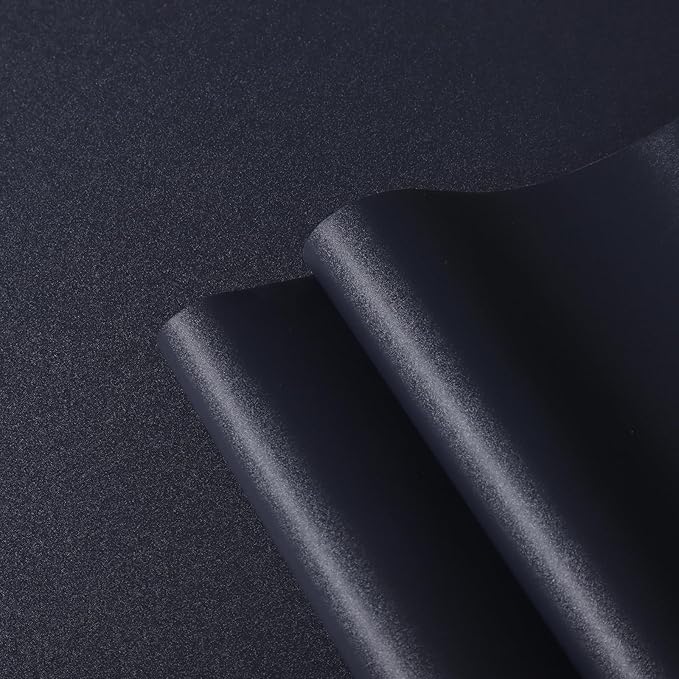 Blue Wallpaper Peel and Stick Dark Blue Wallpaper for Bedroom Bathroom Self Adhesive Removable Wallpaper Navy Blue Contact Paper for Cabinet Kitchen Room Wall Decor Vinyl Upgraded 17.3