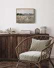 SHENIFY Vintage Landscape Framed Canvas Wall Art Prairie in Full Bloom Classic Painting Modern Farmhouse Bathroom Office Decor - 11x14in Natural Framed