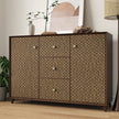 Dark Brown Rattan Wallpaper Peel and Stick Vintage Woven Contact Paper Vinyl Faux Cane Wallpaper Non-Textured Natural Rattan Contact Paper for Cabinets Shelf Liners Bathroom Walls 15.8