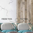 Yun-aeon Natural Wood-Grey Wood Contact Paper Peel and Stick Wallpaper 17.3
