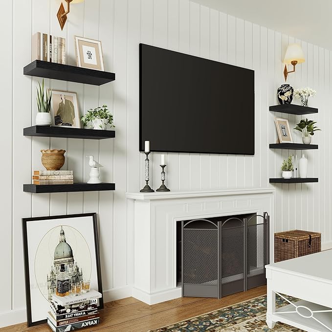 Vivelove Black Bathroom Shelves Over Toilet, 16