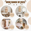 Tatuo 2 Pieces Boho Wall Shelf Decor Floating Shelves for Wall Wooden Hanging Holder for Living Room Bathroom Bedroom Office Nursery Decoration(Arch)