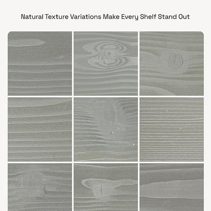 BAOBAB WORKSHOP Wood Floating Shelves for Wall - Rustic Shelf 24 inch - Grey Bathroom Shelves - Solid Wood Shelves for Wall for Bedroom Kitchen Living Room - Gray Finish - 24 x 6.7 Inch, Set of 2