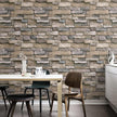 Abyssaly Stone Wallpaper Brick Wallpaper Peel and Stick Stone Backsplash Self-Adhesive Removable Vinyl Wraps Grey Faux Brick Shelf Paper 17.71