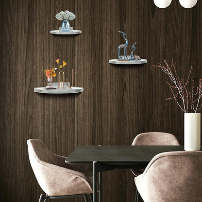 Cityelf Floating Shelves Wall Mounted Wall Decor Iron Glass Hanging Shelf Home Decor Set of 3 Display Ledge Shelves for Living Room Bedroom Office-Silver