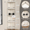 5-Tier Corner Shelf Stand Marble White 50.2