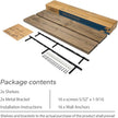 BGMG Floating Shelves for Wall 48 inch Long Set of 2,Wide Rustic Wooden Wall Shelves for Bathroom Living Room Bedroom Kitchen Farmhouse-48x6.7x1.25 inch- Dark Walnut