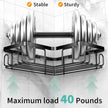 Moforoco 5-Pack Shower Caddy, L-Shaped, 10.2in Diameter, 90-Degree Right Angle, Rustproof, Easy Installation, 12 Hooks, Soap Holder, Adhesive Corner Shower Organizer, Black
