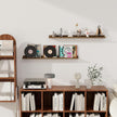 Axeman 36 Inch Floating Shelves | Picture Ledge Shelf Set of 2 | Rustic Brown Wall Shelves with Lip | Brown Picture Shelf for Wall with Ledge | Photo Ledges 36 Inch