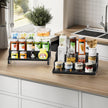 RCHYFEED Spice Rack Organizer for Cabinet, Set of 2 Metal 3 Tier Spice Rack 11.8