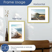 PEALSN 12x16 Picture Frame Set of 6, Display Pictures 8.5x11 with Mat or 12 x 16 without Mat for Wall Mounting Display, Photo Frames Collage for Wall Decor, Gold