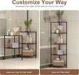 Book Shelf Corner Shelf, 5 Tier Corner Bookshelf Display for Living Room Decor, 44.1