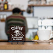 Coffee Bar Decor, Farmhouse Kitchen Table Decor, Coffee Station Accessories, Wooden Decorative Sign with Iron Stand for Table Desk Shelf Display-E17