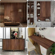 Walnut Wood Contact Paper 31x157 inch Wood Peel and Stick Wallpaper Matt Thick Wooden Look Wallpaper Self-Adhesive Removable Wood Vinyl Wrap Wrap Furniture Decor Sticker for Countertop Cabinet