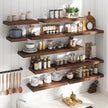 72 Inch Long Floating Shelves for Wall Set of 2, 12