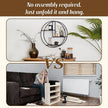 Industrial Style Round Wall Shelves - 3 Tier Metal Hanging Circle Floating Shelves for Bathroom Living Room Wall Decor, 21 Inch