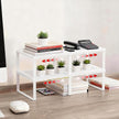 2 Pack Expandable Cabinet Shelves Organizer Width 11'' Stackable Kitchen Counter Storage Shelves,Adjustable Width Pantry Shelf Spice Rack