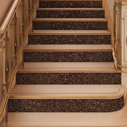CHIHUT Dark Brown Glitter Peel and Stick Wallpaper Brown Glitter Contact Paper for Cabinets Bedroom Walls Removable Self Adhesive Decorative Wallpaper Fabric Roll for Drawer Gift DIY 15.7''x100''