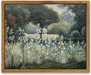 SHENIFY Vintage Landscape Framed Canvas Wall Art Forest Pond Classic Hallway Kitchen Office Decor - 8x10in Natural Framed