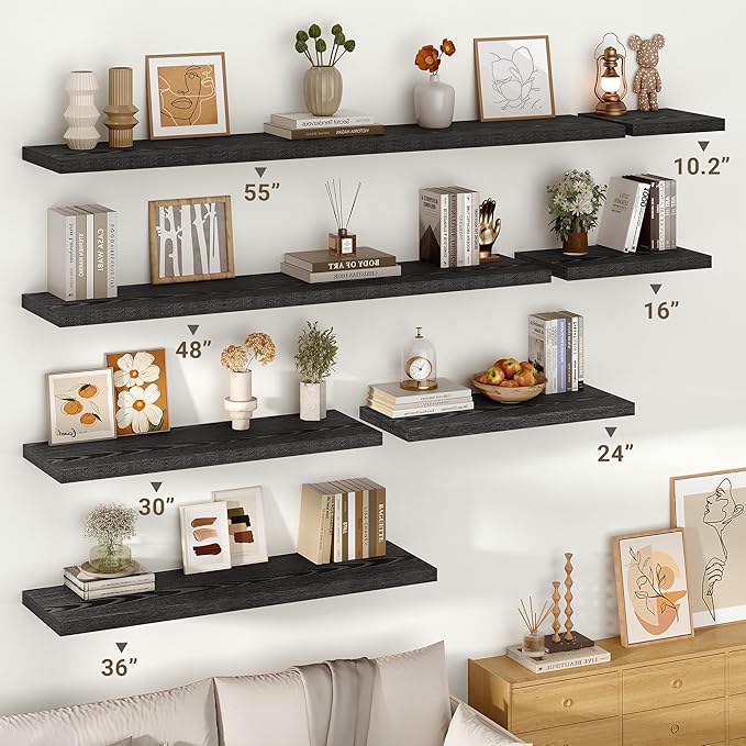 Vivelove 24 Inches Floating Shelves Wall Mounted, 10