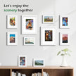 FrameWorks 10-pc Set Collage Wall Classic Wooden Picture Frames Tempered Glass/Black / 2-8