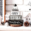 Marsui 4 Pcs Winter Wooden Tabletop Decor Wooden Hat Block Sign Rustic Tiered Tray Decor Baby Its Cold Outside Table Centerpiece Cozy Neutral Winter Decoration for Home Office Desk Shelf