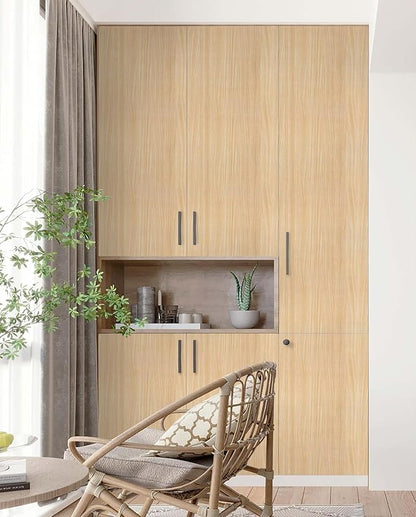 Heroad Brand Natural Wood Contact Paper for Cabinets Light Wood Grain Contact Paper Decorative Self Adhesive Wood Wallpaper 17.71 inch x59 inch /Roll