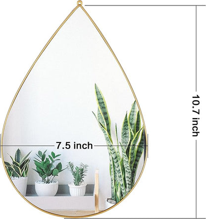 DECANIT Decorative Wall Mirrors Set of 3,Gold Accent Hanging Mirrors for Living Room, Bedroom & Entryway – Modern Farmhouse & Boho Home Decor