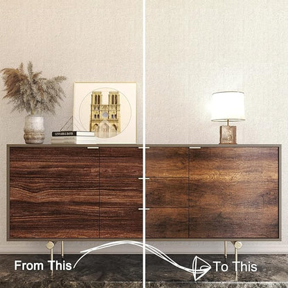 Decotalk 30"x200" Wood Grain Contact Paper for Cabinets Wood Contact Paper Peel and Stick Wood Wallpaper Removable Vinyl Wrap Faux Wood Wallpaper Self Adhesive Wood Contact Paper Matte Wood Decorative