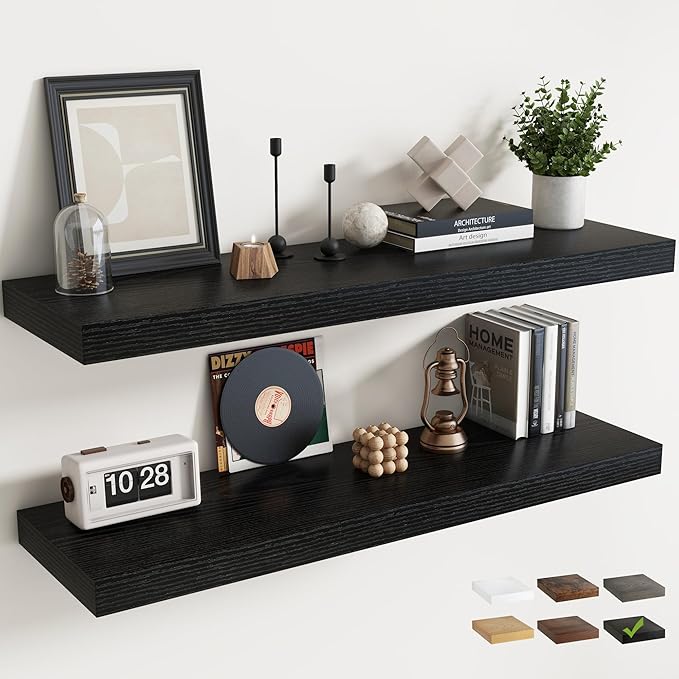 48 Inch Long Floating Shelves for Wall Set of 2, 12