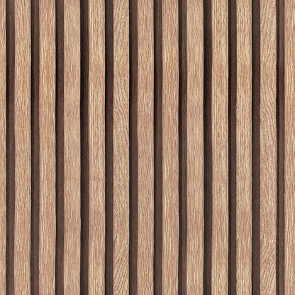 Yun-aeon Natural Wood Peel and Stick Wallpaper Wood Slats - 17.3"x 300" Tan Self-Adhesive Waterproof Vinyl Removable Wall Paper for Wall Decor Bedroom