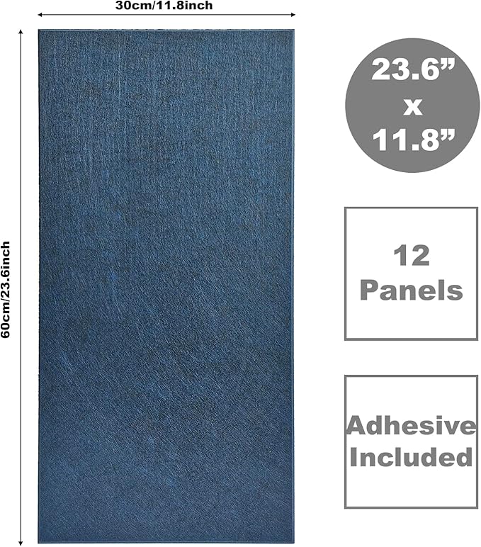 Acoustic Panels 12-Pack Soundproof Wall Panels 24