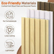 WPC Wainscoting Panels, 16 Packs 54 x 6 Inch 3D Wall Panels for Interior Wall Decor, Living Room, Bedroom, TV Background, Accent Slat Wall Paneling, Light Walnut