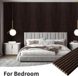 Art3dwallpanels Wood Slat Wall Panel, 108'' x 13'' Wood Panels for Wall 2 Pack 3D Soundproof Wall Panels, Large Acoustic Panels for Interior Ceiling and Wall Decor Noise Reduction,Walnut