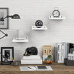 Small Floating Shelf, 6 X 6 Inches Farmhouse Wall Shelves for Living Room, Bedroom, Picture Frames, Plants, Kitchen, Set of 3 (White)
