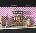 Modern Peel and Stick Wallpaper Pink and White Mosaic Checkered Contact Paper 17.7
