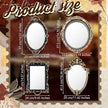 4 Pcs Vintage Gold Mirrors Set Including Small Oval Wall Mirror Antique Shield Shape Square Decorative Mirror Dresser Mirrored Tray for Bedroom Wedding Victorian Decor (Vintage,Bronze Gold)