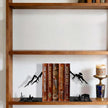 Western Cowboy Metal Bookends – Decorative Book Ends for Shelves, Heavy Duty Book Holders, Unique Vintage Bookends, Novelty Book Stoppers for Home Office Shelf Decor