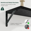 Floating Shelves, 8 Inch Deep Rustic Wood Wall Storage, 24W x 8D Wall Shelves Set of 2, Heavy Duty Metal Brackets, Industrial Book Shelf for Living Room, Kitchen, Bathroom, Bedroom, Black
