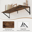 Heimlove Deep Floating Shelves for Wall, 36W x 8D Wood Wall Shelves Set of 2, Wide Floating Bookshelf for Living Room, Kitchen, Office, Bedroom and Decor Storage, with Metal Bracket - Rustic Brown