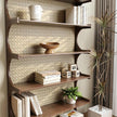 FunStick Tan Brown Rattan Wallpaper Peel and Stick Cane Webbing Wicker Weave Beige Rattan Contact Paper for Furniture Cabinets Waterproof Boho Faux Textured Wall Paper Self Adhesive Burlap Fabric Roll