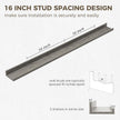 Axeman 48 Inch Floating Shelves | Picture Ledge Shelf Set of 2 | Rustic Grey Wall Shelves with Lip | Grey Picture Shelf for Wall with Ledge | Photo Ledges 48 Inch