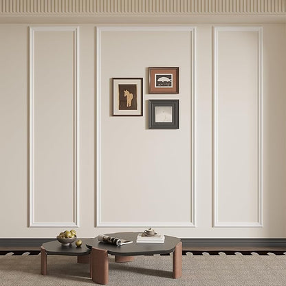 SmartStandard Pre-Cut Wall Molding Kit, 3-Frame Wainscoting Panels for Interior Wall Moulding Decor, Ready to Assemble Accent Panel