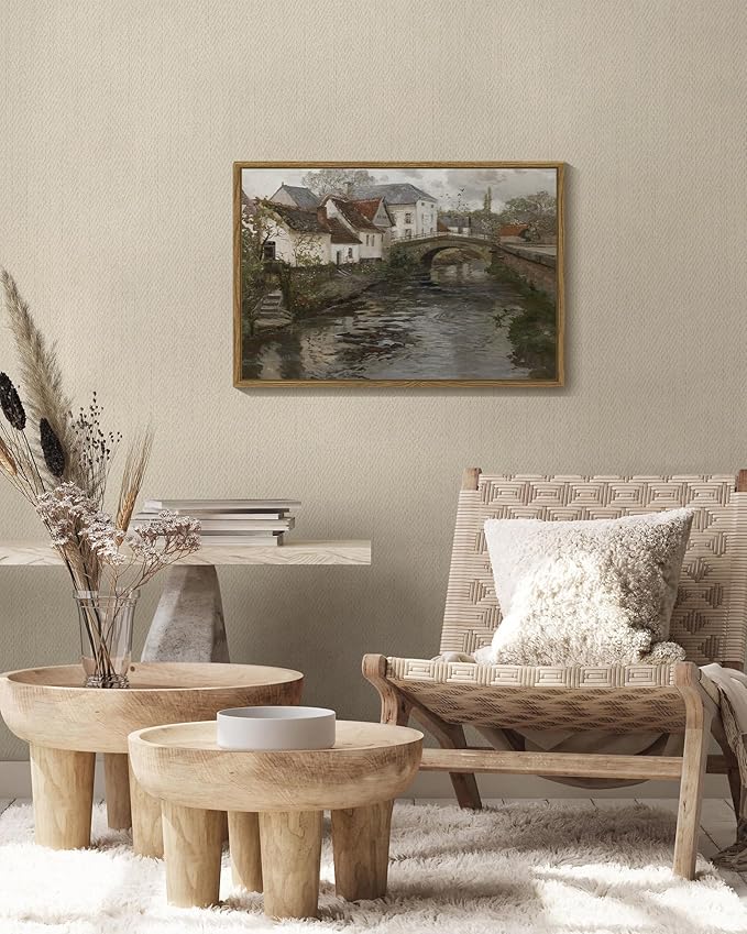 SHENIFY Large Vintage Town Framed Canvas Wall Art French Classic Wall Prints Modern Farmhouse Dining Rooms Hallways Living Rooms Bedroom Decor - 16